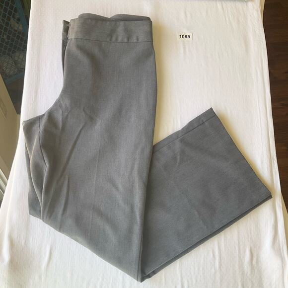 Worthington Women’s Straight Dress Pants size 10P, Solid Gray, Slightly Flared - Picture 1 of 10